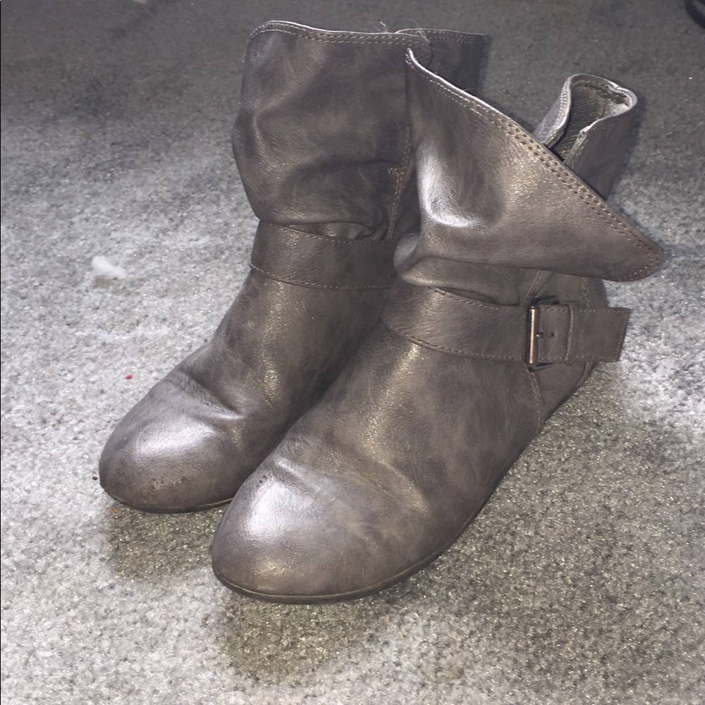Lower East Side Flat Boots Faux Leather